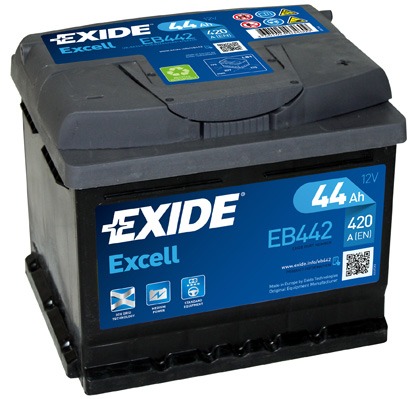 Autobaterie EXIDE Excell 44Ah, 12V, EB442 (EB442)